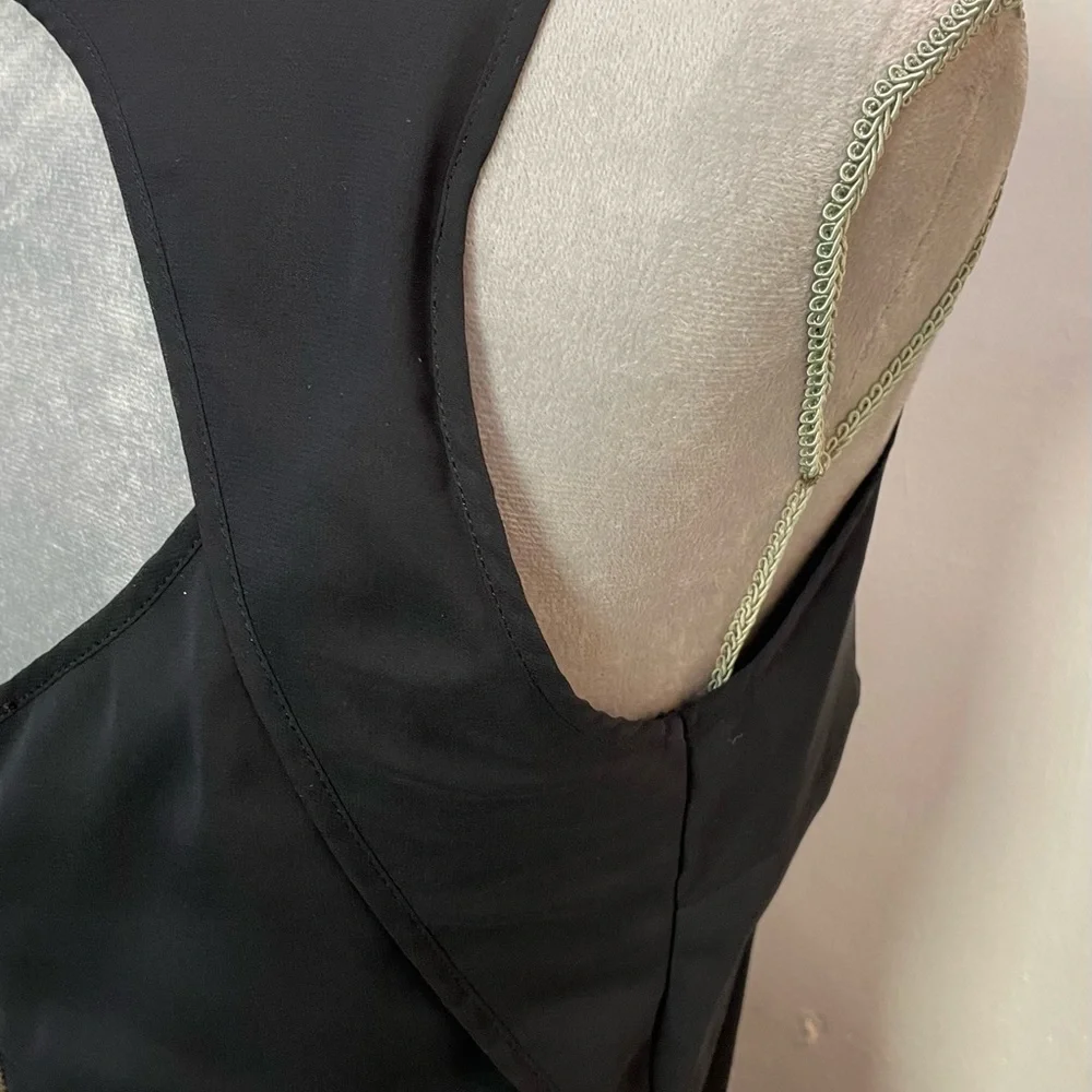 #0156 The Limited Black Sheer Overlay Open Back High-Low Dress-4 - Picture 9 of 12